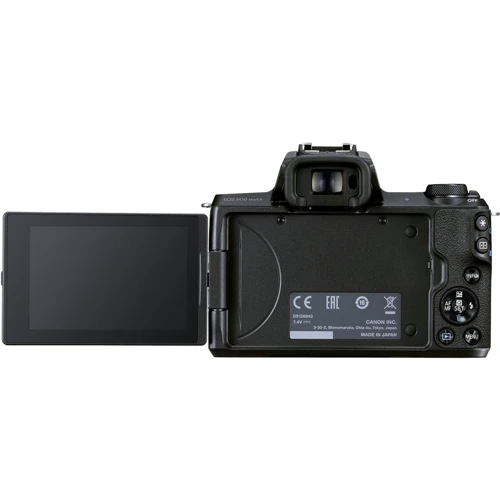 Canon EOS M50 Mark II kit (15-45mm) IS STM Black UA: Типи файлів JPEG, RAW, JPEG, RAW
