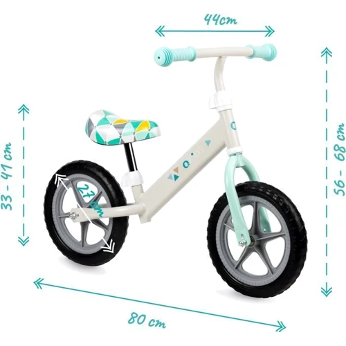 Беговел QKIDS FLEET (цвет -gray): Диаметр колес, дюймов 12