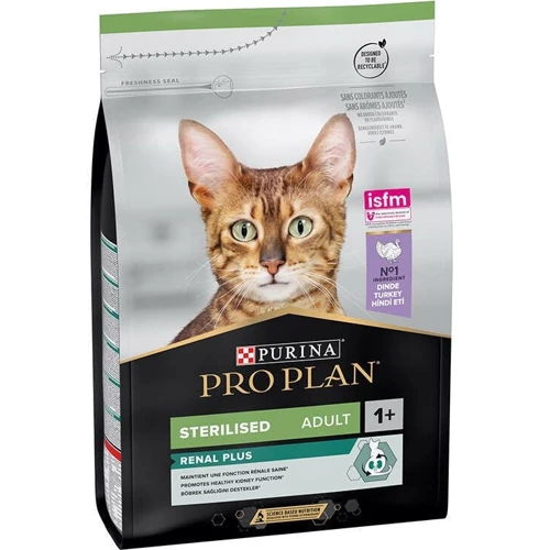 

Сухой корм Pro Plan Sterilised Renal для стерилизованных кошек с индейкой 3кг (7613033560033)