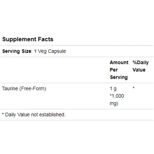 Now Foods Taurine, Double Strength, 1,000 mg, 250 Veg Capsules (NF0143): Стать унісекс