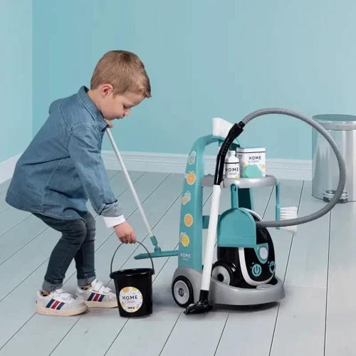 Игровой набор Smoby Тележка для уборки 9 аксессуаров (330316) фото 5
