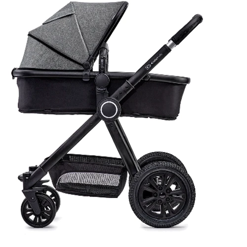 Универсальная коляска 2 в 1 Kinderkraft Veo Black/Gray (KKWVEOBLGR2000): Возможность установки люльки есть