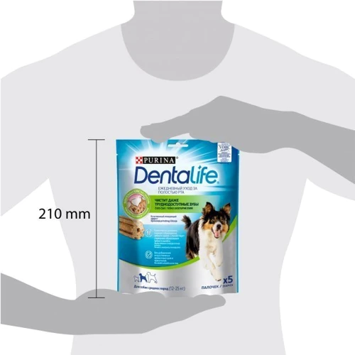Лакомство для собак Purina Dentalife средних пород для здоровья зубов и десен 6х115 г (7613036454100): Вес 690 г