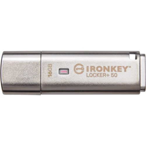 USB-флешка Kingston 16GB IronKey Locker Plus 50 AES Encrypted USB 3.2 (IKLP50/16GB)
