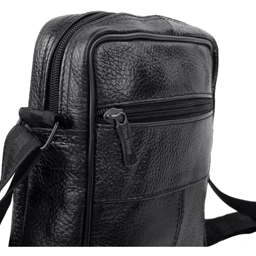 Мужская сумка через плечо Valiria Fashion черная (3DETAW8091-2): Материал Искусственная кожа