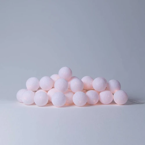 Гирлянда Cotton ball lights на 10 шаров 2,7м, White: Количество ламп 10