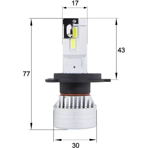 LED лампи Sho-Me F4 H4 40W: Колірна температура, K 6500
