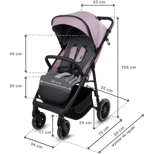 Прогулочная коляска Kidwell ENZO Pink (Hnrt_4911) фото 10