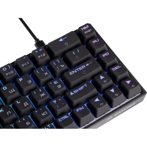 Клавиатура 2E KG380 RGB Gateron Red Switch Black (2E-KG380UBK-RD): Тип клавиш механический