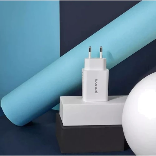 Зарядний пристрій Proove Wall Charger USB-C+USB Rapid 20W White фото 5