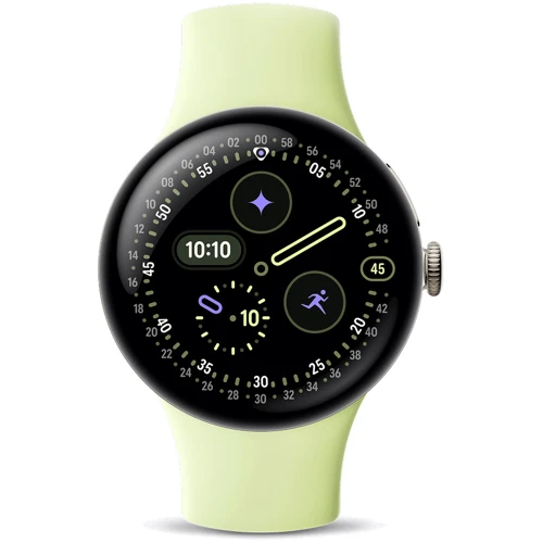 Смарт-часы Google Pixel Watch 4 41mm Champagne Gold Aluminium Case with Lemongrass Active Band