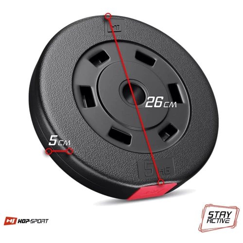 Блин для штанги и гантели Hop-Sport - SET E-20 (4х5) фото 3