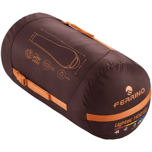Спальный мешок Ferrino Lightec SM 1100 Lady/-3°C Nut/Yellow (Left): Верхняя температура комфорта +18 °C