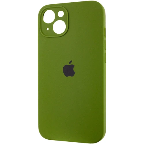 Чехол для iPhone Mobile Case Silicone Case Full Camera Protective Dark Olive for iPhone 15: Материалы Силикон
