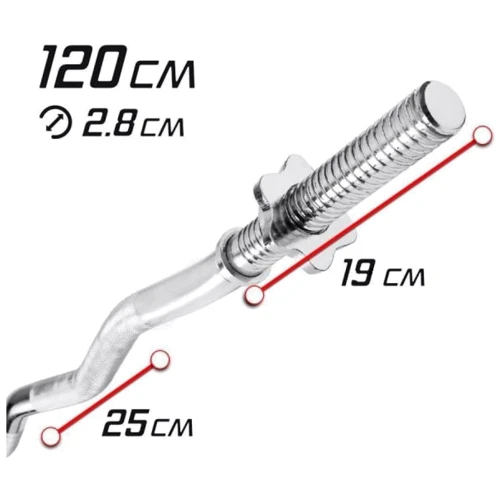 Штанга Elitum Titan 65 кг с прямым и W-образным грифом (00-G0000009): Тип грифа Прямой + W-образный