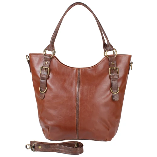 Жіноча сумка тоут Laskara коричнева (LK10186-brown)