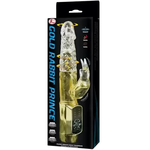 Вибратор с стимулятором клитора и вращающейся головкой LYBAILE - COLD RABBIT PRINCE (BW-037302J)