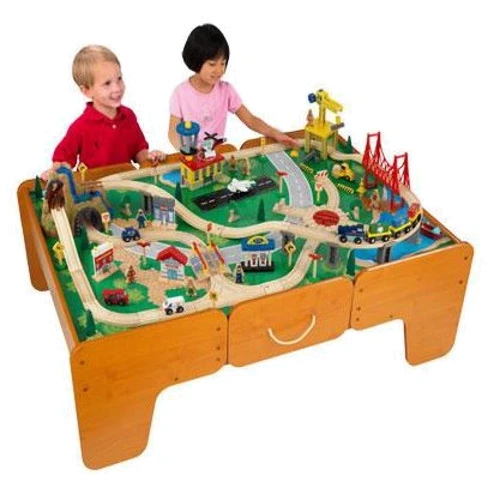 Залізниця KidKraft Limited Edition Waterfall Mountain Train Table & Train Set (17945) фото 1