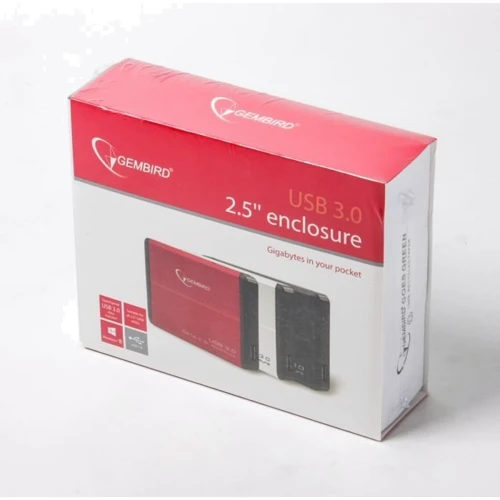 Аксесуар для накопичувача Gembird(EE2-U3S-2-R) Red: Тип аксесуара зовнішній кишеню