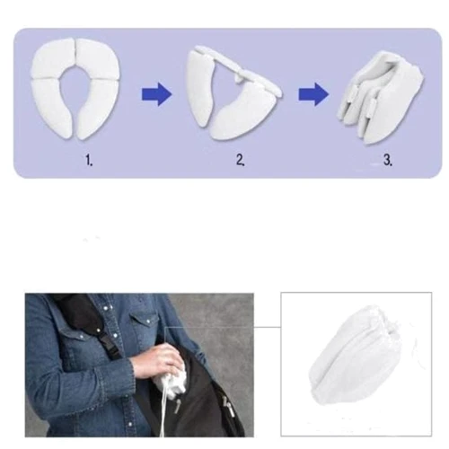 Складна дорожня накладка на унітаз Babyhood Mommy's Helper, білий (BH-136W) фото 4