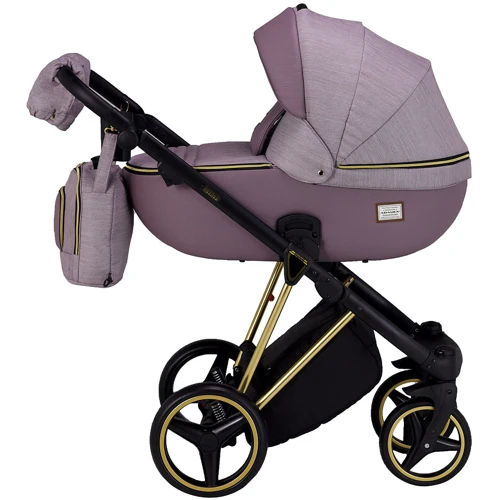 Коляска 2 в 1 Adamex Mimi Polar (Gold) Y811 сиреневый - сиреневый кожа (выдавленная точка) (623381): Количество блоков 1