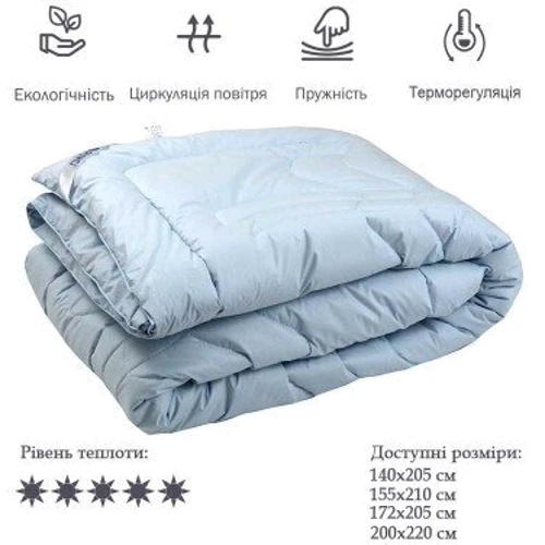 Ковдра Руно вовняне зимове 172х205 дизайн Blue (316.29ШЕУ_Blue): Розмір, см 205x172