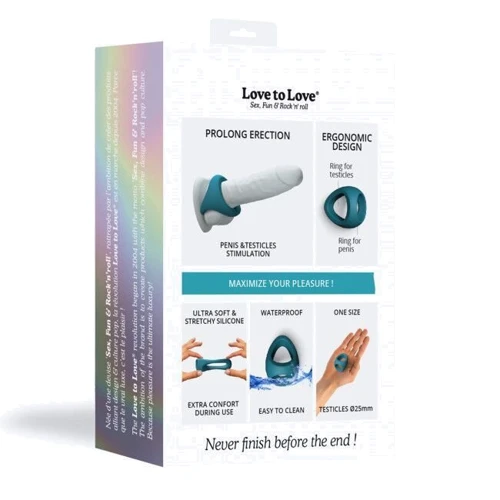 Кільце ерекційне подвійне Love To Love FLUX RING - TEAL ME