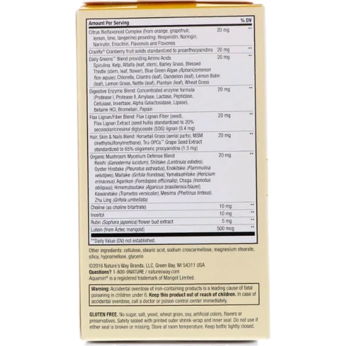 Nature's Way, Alive! Once Daily Women's Ultra Potency Multi-Vitamin, 60 Tablets (NWY-15686): Форма випуску таблетки