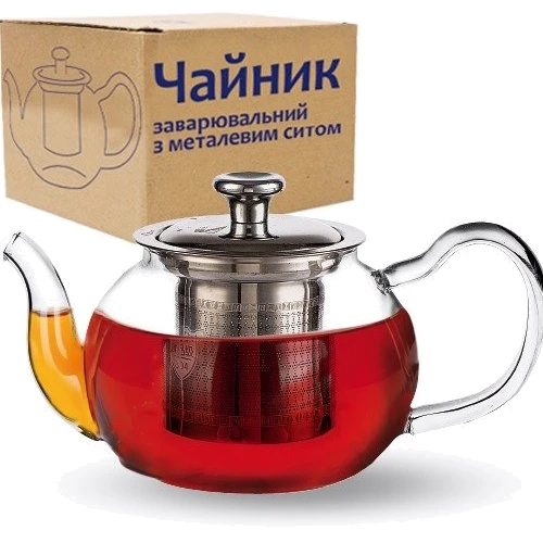 Чайник заварочный S&T с металлическим ситом 580 мл (32237)