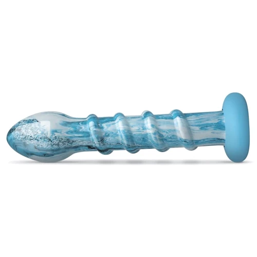 Анальный фаллоимитатор Gildo - Ocean Wave Glass Dildo