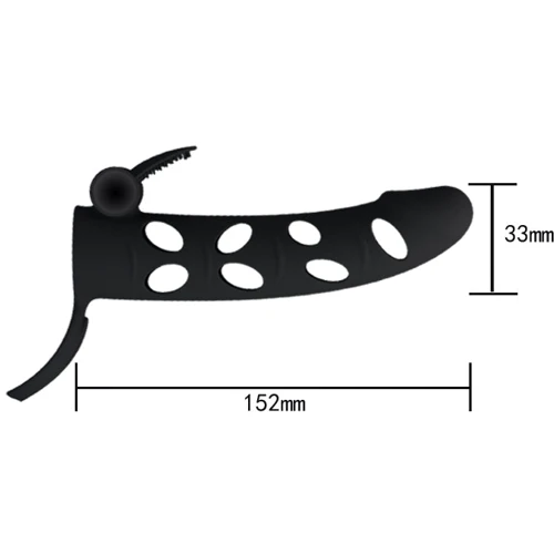 Насадка на член LYBAILE Pretty Love Penis Sleeve With Ball Strap 5.98" Black