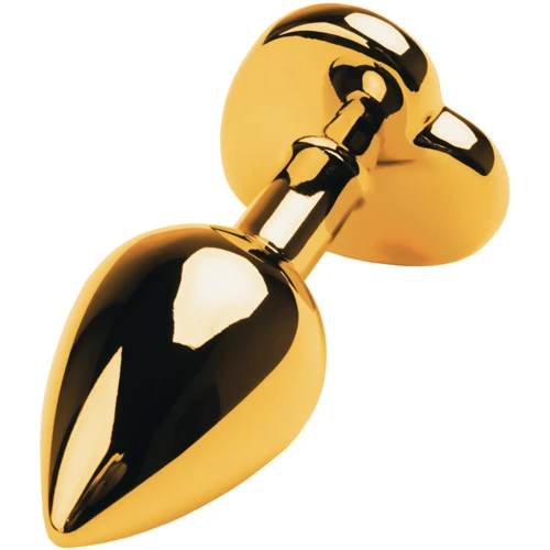 Анальная пробка с кристаллом Metal By Toyfa Gold anal plug ruby