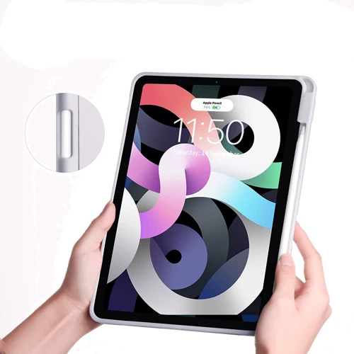 Аксессуар для iPad BeCover Direct Charge Pen with Pencil mount Gray for iPad 10.9 (2022 / 2024) / iPad 11 2025 (708498): Особенности отделение для стилуса, Надежная защита от царапин и загрязнений, Приятен на ощупь, Складывается в подставку, Стильный дизайн, Удобно держать в руке, Стильный внешний вид