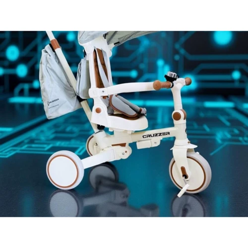 Детский беговел Tri-cycle 6in1 Cruiser Milano 002 with bag, бежевый