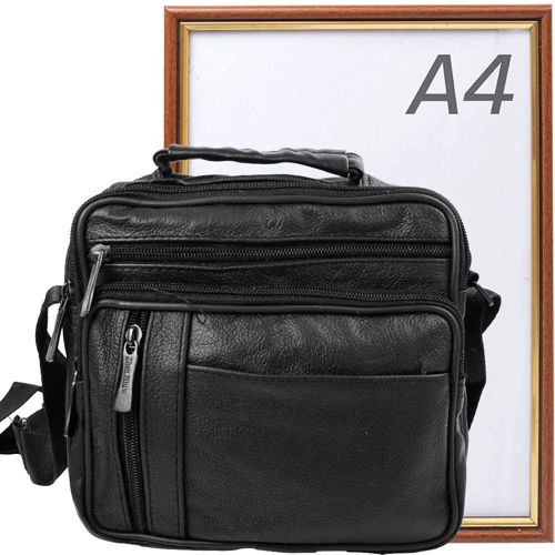 Чоловіча сумка через плече Valiria Fashion чорна (4DETAW8014-3): Стиль Повсякденний (Casual)