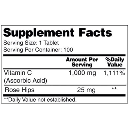 Earth's Creation Vitamin C 1000 mg with rose hips Вітамін С 60 таблеток: Тип Витамин C