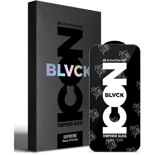 Захисне скло для iPhone ArmorStandart Tempered Glass Supreme Icon 3D Black для iPhone 16 Pro Max (ARM78038)