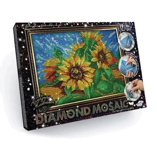 Алмазная мозаика Danko Toys Diamond Mosaic Подсолнухи 30x40 см (DM-03-01,02,03,04,05...10)