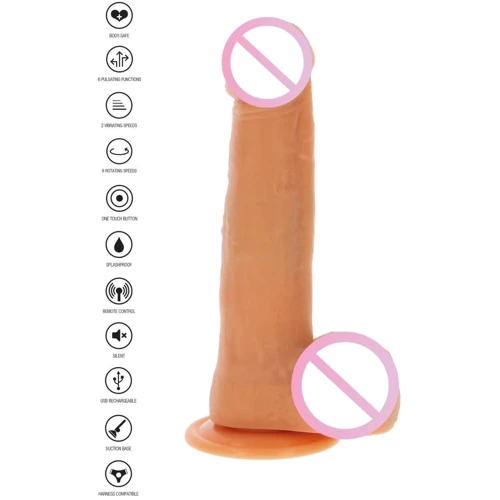 Вибратор с ротацией Toy Joy Get Real Rotating Vibrating Dildo (телесный)