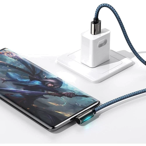 Кабель Baseus USB Cable to USB-C Legend Elbow 66W 1m Blue (CACS000403) фото 7