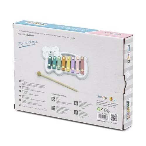 Музична іграшка Viga Toys PolarB Ксилофон-ведмедик (44026): Вид ксилофон, металлофон