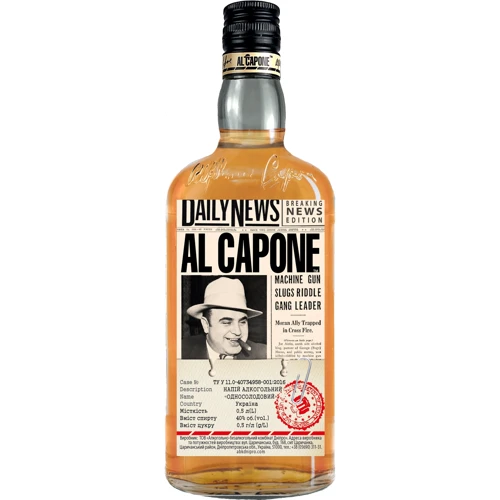 Алкогольный напиток AL CAPONE "Односолодовий", 0.5л 40% (SOL4820136352202)