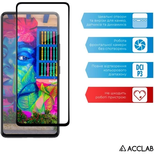 Аксесуар для смартфона ACCLAB Tempered Glass Full Glue Black для Samsung A536 Galaxy A53 5G фото 5