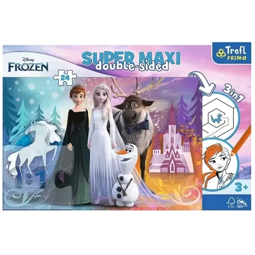 Пазлы Trefl + раскраска Холодное сердце, 24 элемента Super Maxi фото 4