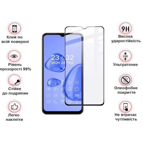 Аксесуар для смартфона BeCover Tempered Glass Black для Oppo A57s (708550)