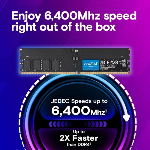 Crucial 32GB Kit (16GBx2) DDR5-6400 CUDIMM (CT2K16G64C52CU5)