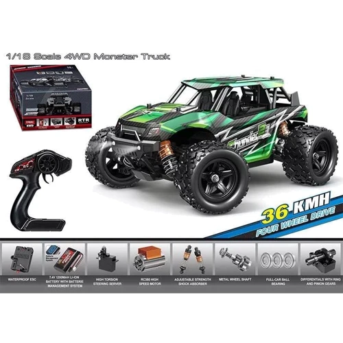 Джип на радиоуправлении: свет, противоударный корпус, резиновые шины (HS 18313)