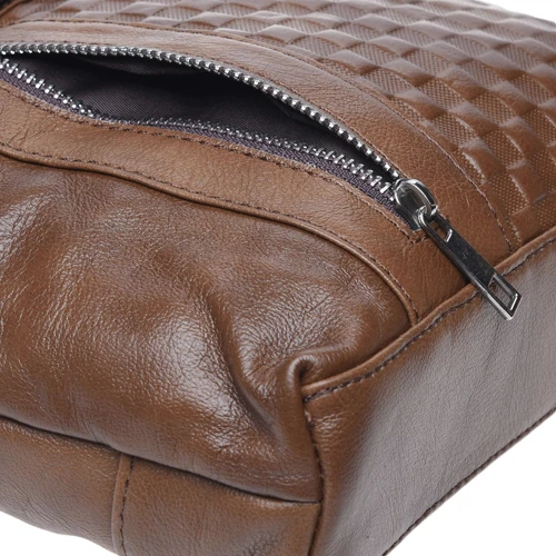 Мужская сумка планшет Borsa Leather коричневая (k1238-1-brown): Тип ручки Плечевой ремень, Без ручки