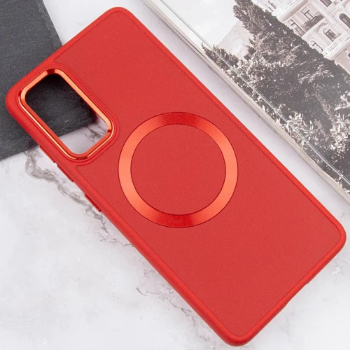 Чехол для телефонов TPU Case Bonbon Metal Style with MagSafe Red for Samsung S901 Galaxy S22: Материал TPU (термополиуретан)