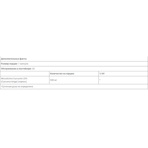 Dr. Mercola Curcumin Advanced, 500 mg, 30 Capsules (MCL-01539): Тип Куркума (Куркумін)